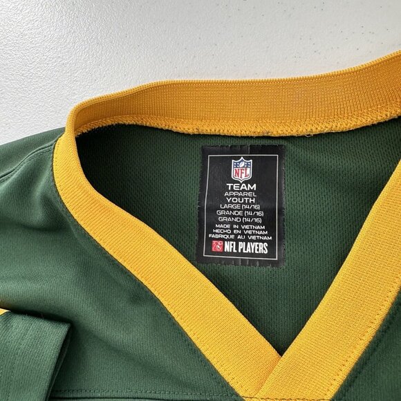 Green Bay Packers Aaron Rodgers Youth Jersey Large 14/16 Green & Yellow NFL Team - Picture 2 of 10